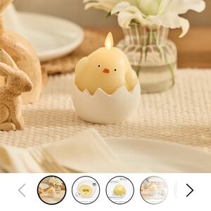 Luminara Chick Egg Hatching Flameless Candle - Yellow and White